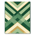 Emerald Chevron Stripe Geometric Rug