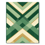 Emerald Chevron Stripe Geometric Rug