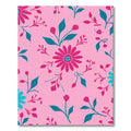 Pink Floral Medallion Swirl Rug