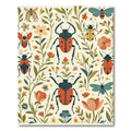 Whimsical Insect Garden Floral Whimsy Rug