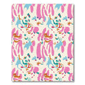 Whimsical Abstract Pink Blue Organic Shapes Rug