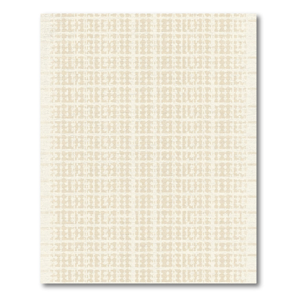 Neutral Faded Checkerboard Grid Rug