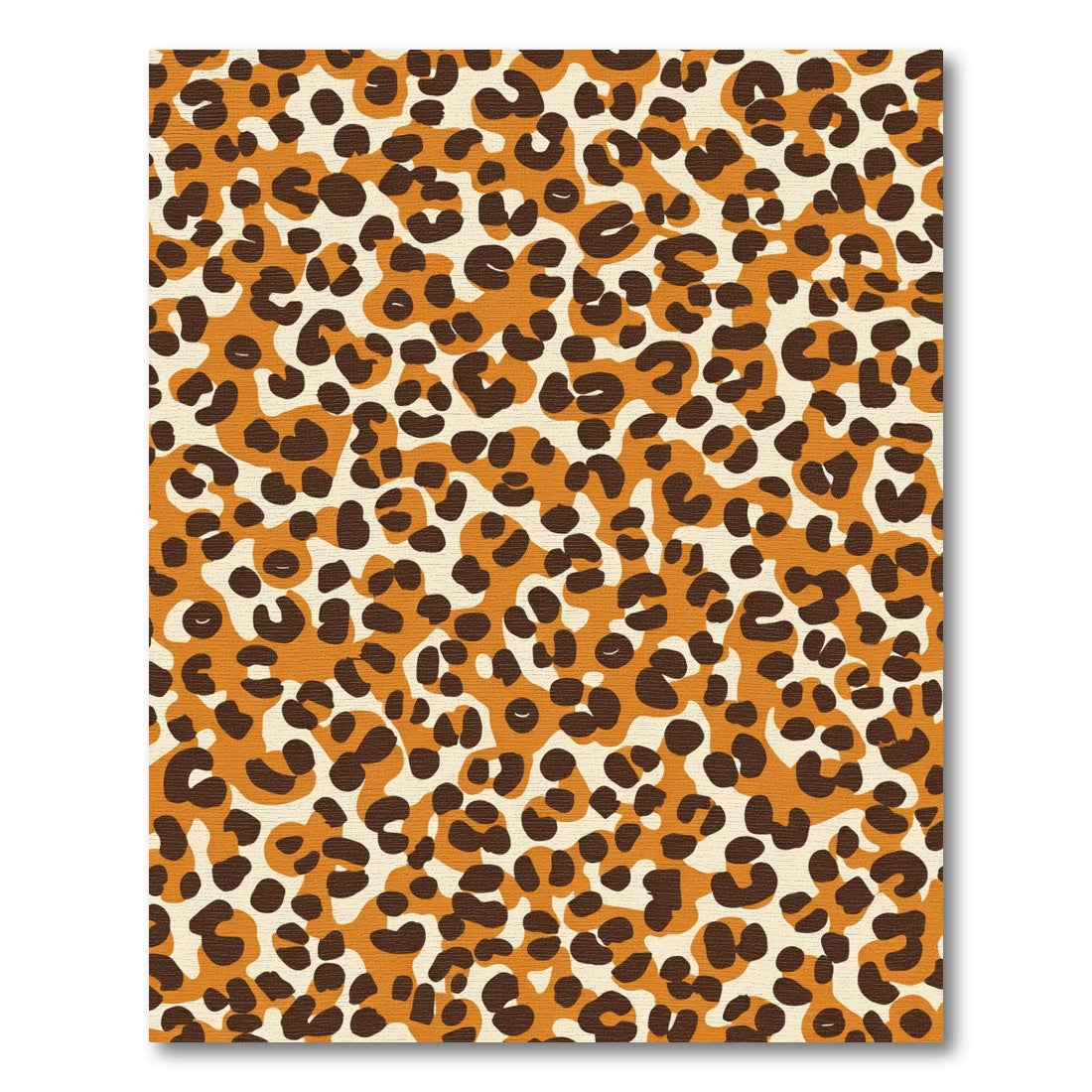 Classic Amber Brown Leopard Spots Rug