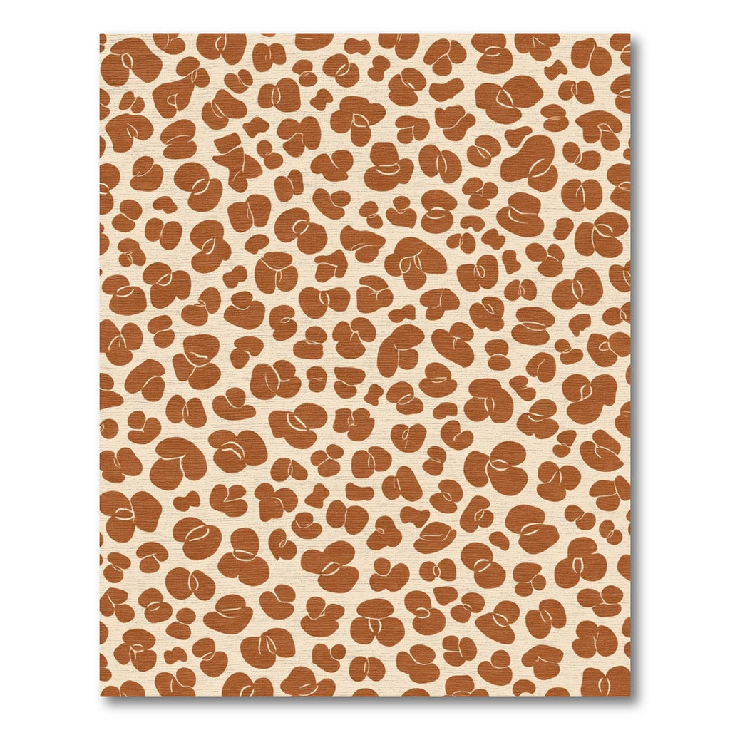 Terracotta Brown Abstract Spots Rug