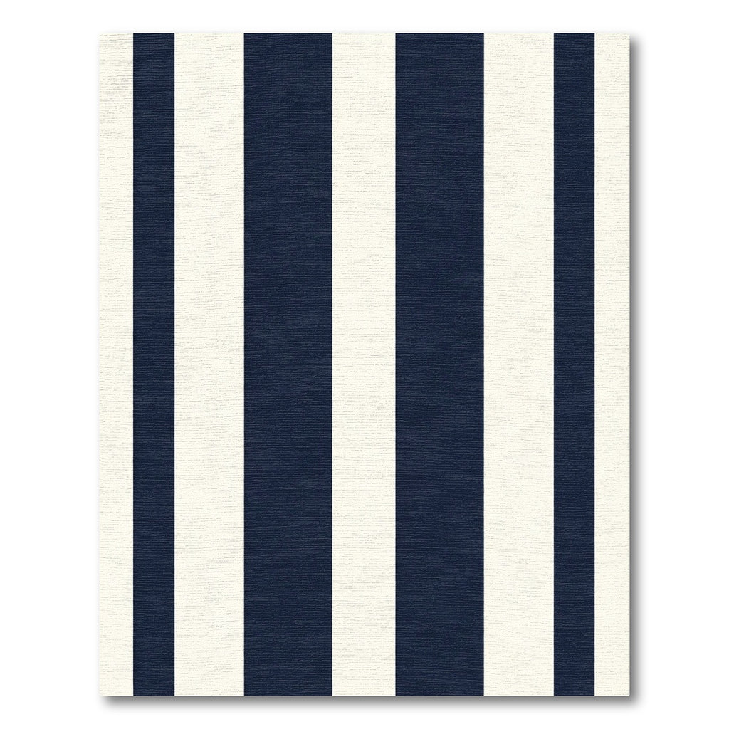 Classic Navy Cream Vertical Stripes Rug