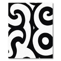 Bold Black White Swirl Organic Rug