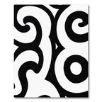 Bold Black White Swirl Organic Rug