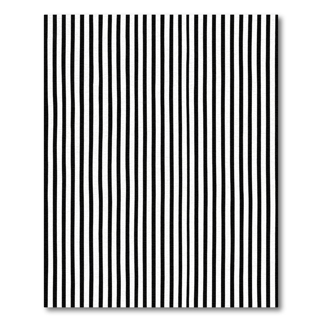 Thin Black White Vertical Lines Rug