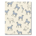 Whimsical Light Blue Animal Silhouette Rug