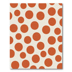 Terracotta Orange Polka Dot Circles Rug