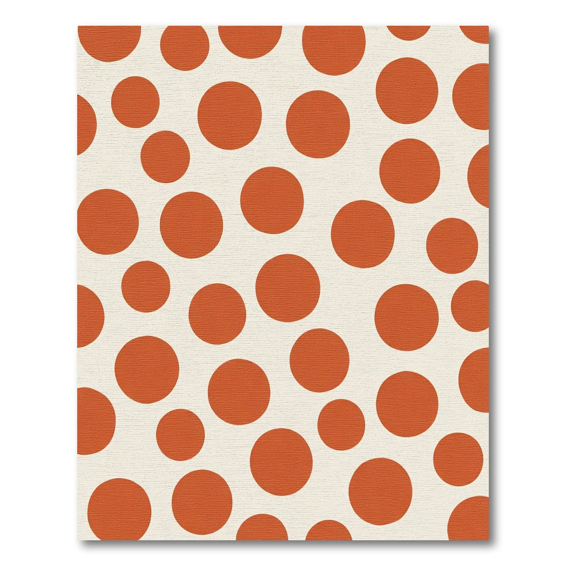 Terracotta Orange Polka Dot Circles Rug