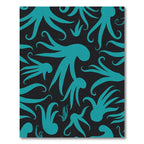 Teal Octopus Abstract Art Rug