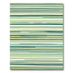 Earthy Green Layered Lines Rug