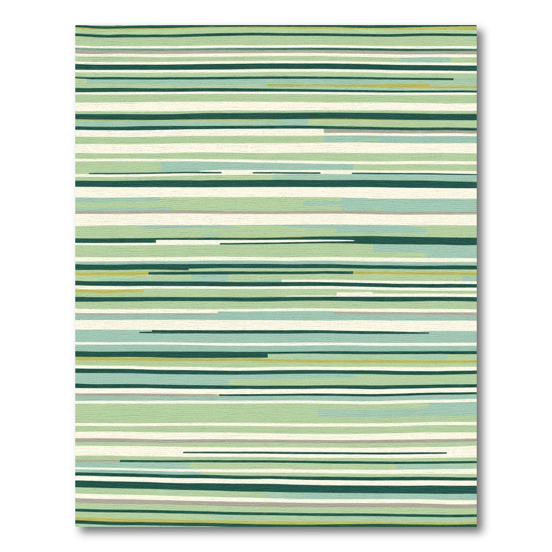Earthy Green Layered Lines Rug