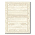 Light Beige Striped Geometric Tribal Rug
