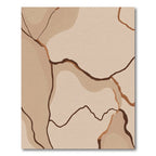 Earthy Brown Abstract Organic Flow Rug