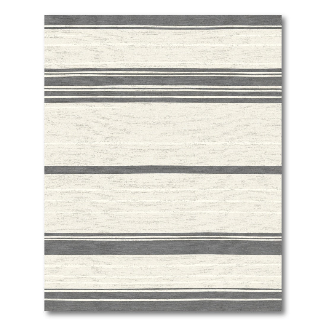 Neutral Cream Gray Stripe Rug