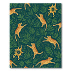 Jungle Cat Emerald Green Foliage Rug