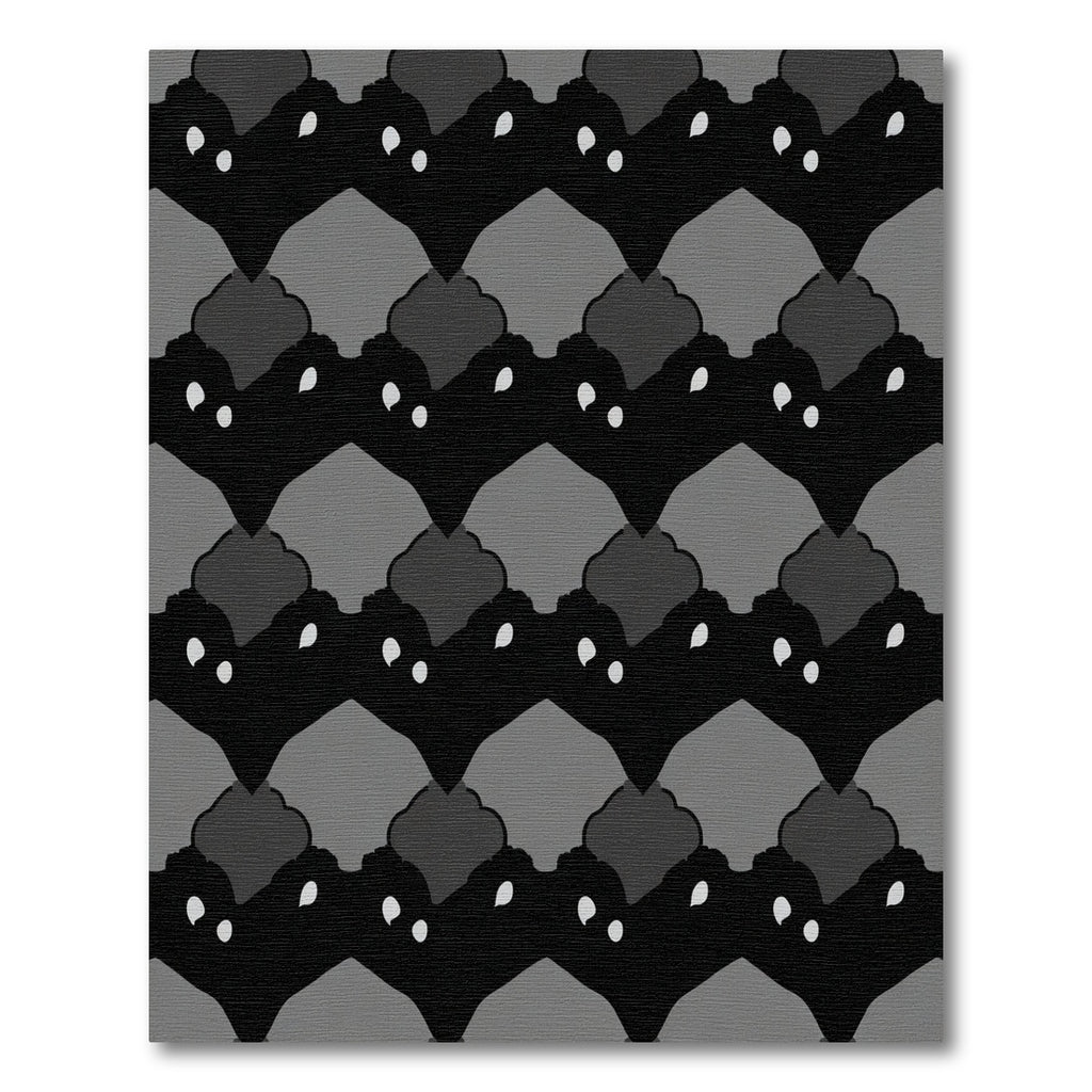 Monochrome Jagged Diamond Arrangement Rug