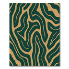 Forest Green Tan Swirl Abstract Rug