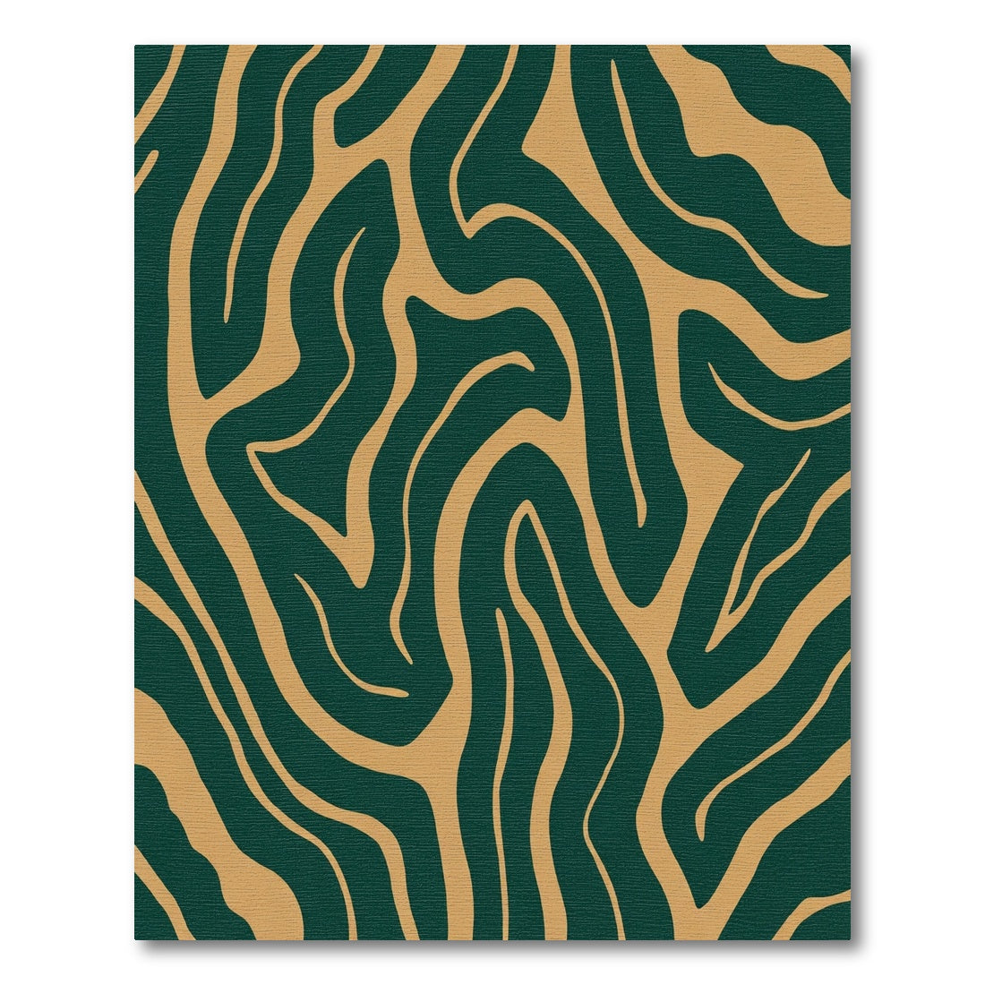 Forest Green Tan Swirl Abstract Rug