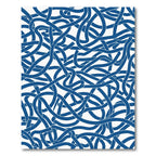 Deep Blue Intertwined Stripe Rug