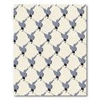 Gray Hummingbird Repeating Abstract Rug