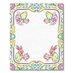 Pink Bunny Egg Floral Border Rug