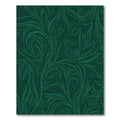 Deep Emerald Swirling Leaf Tapestry Rug