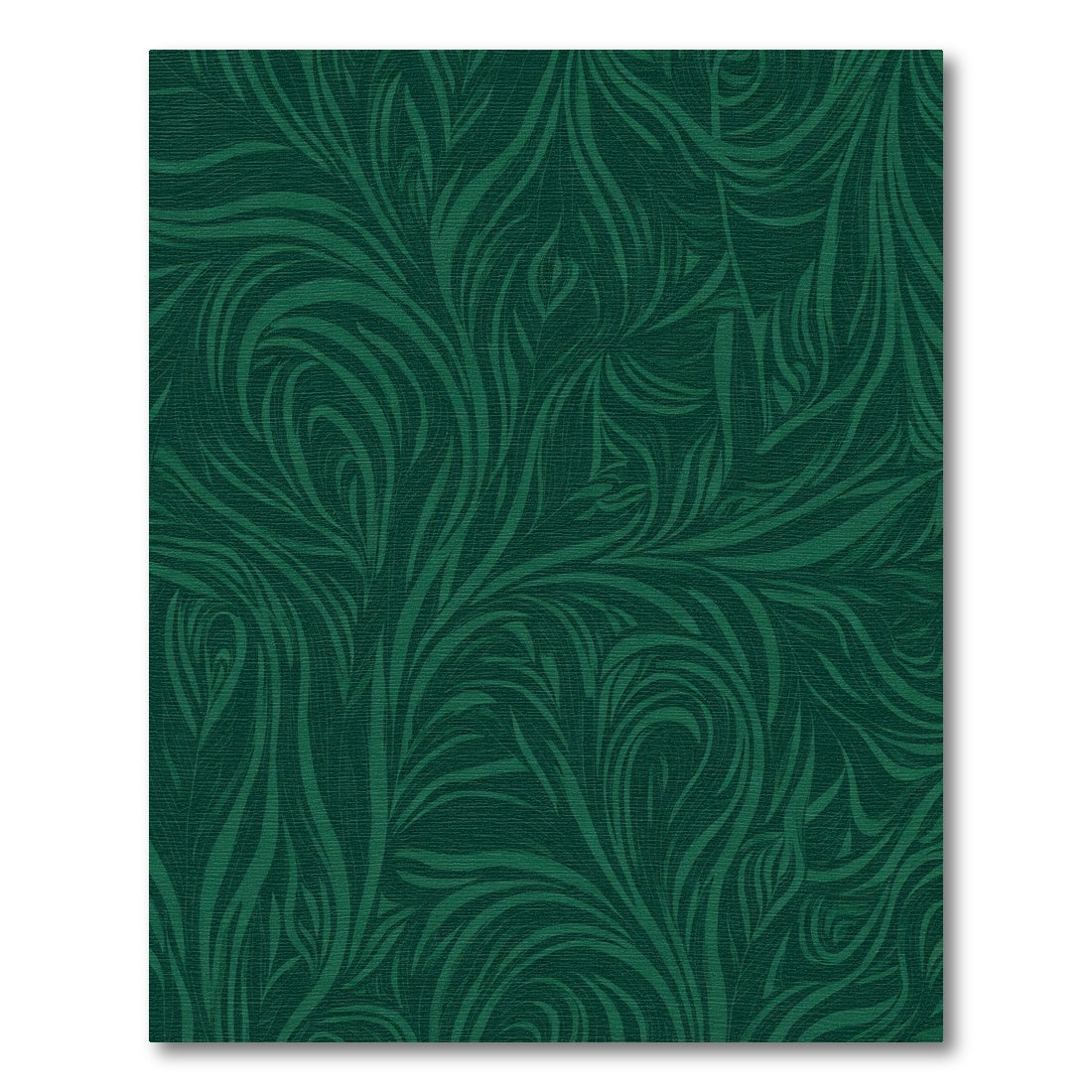 Deep Emerald Swirling Leaf Tapestry Rug