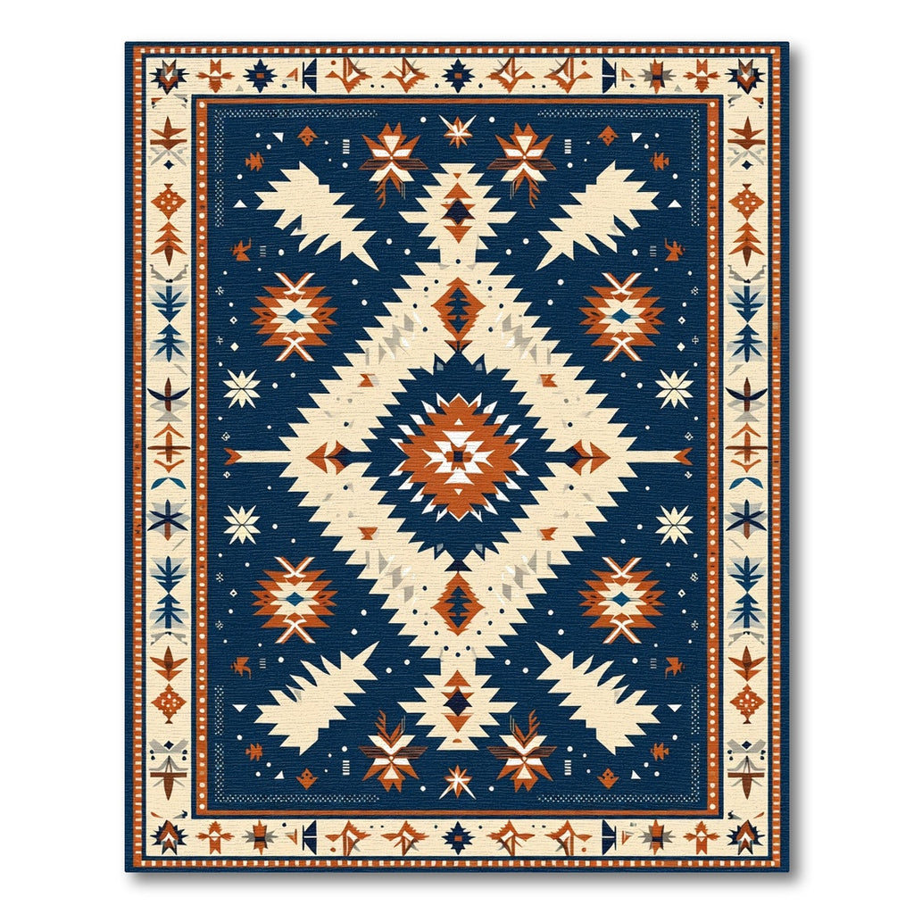 Southwestern Geometric Starburst Accent Rug