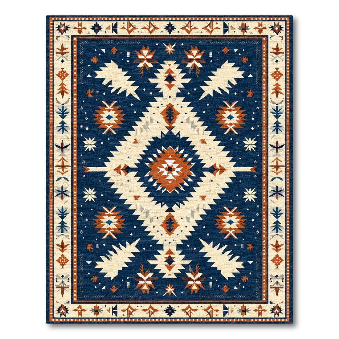 Southwestern Geometric Starburst Accent Rug