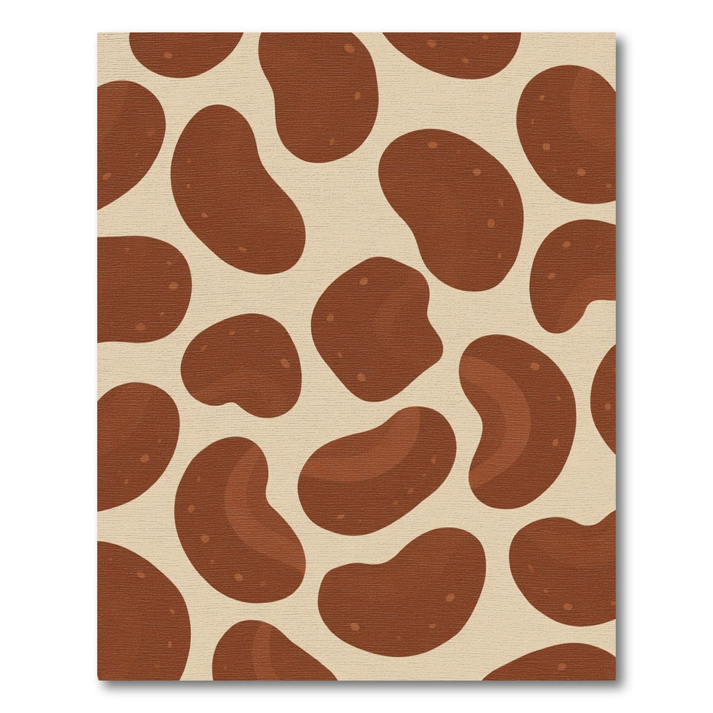 Brown Bean Scattered Organic Composition Rug