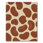 Brown Bean Scattered Organic Composition Rug