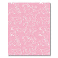Pink Abstract Line Drawing Figures Rug