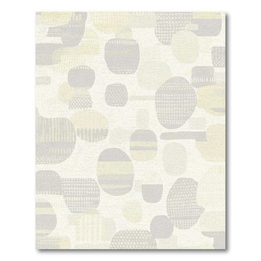 Soft Abstract Pebble And Stripe Rug