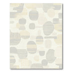 Soft Abstract Pebble And Stripe Rug