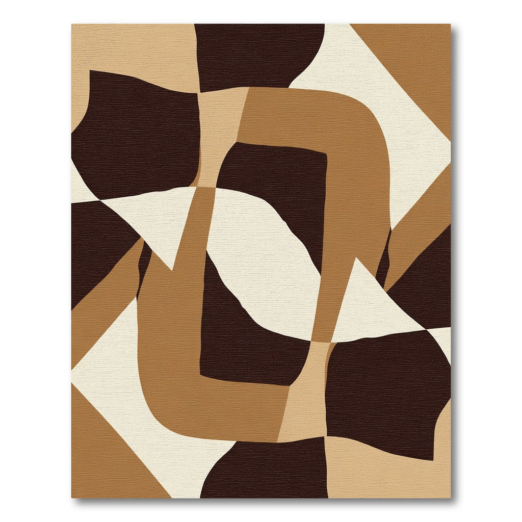 Abstract Earth Tones Curves Rug