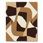 Abstract Earth Tones Curves Rug