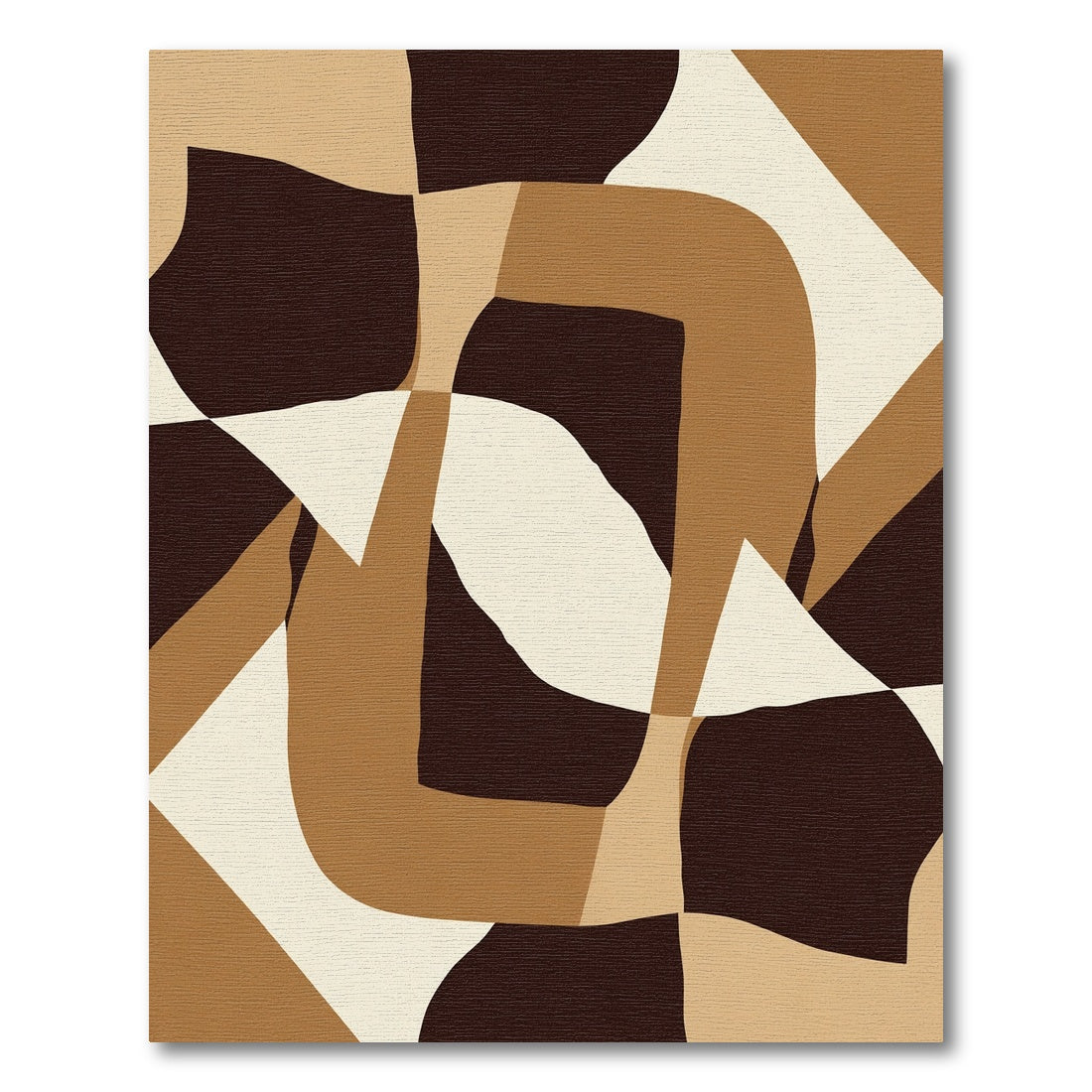Abstract Earth Tones Curves Rug
