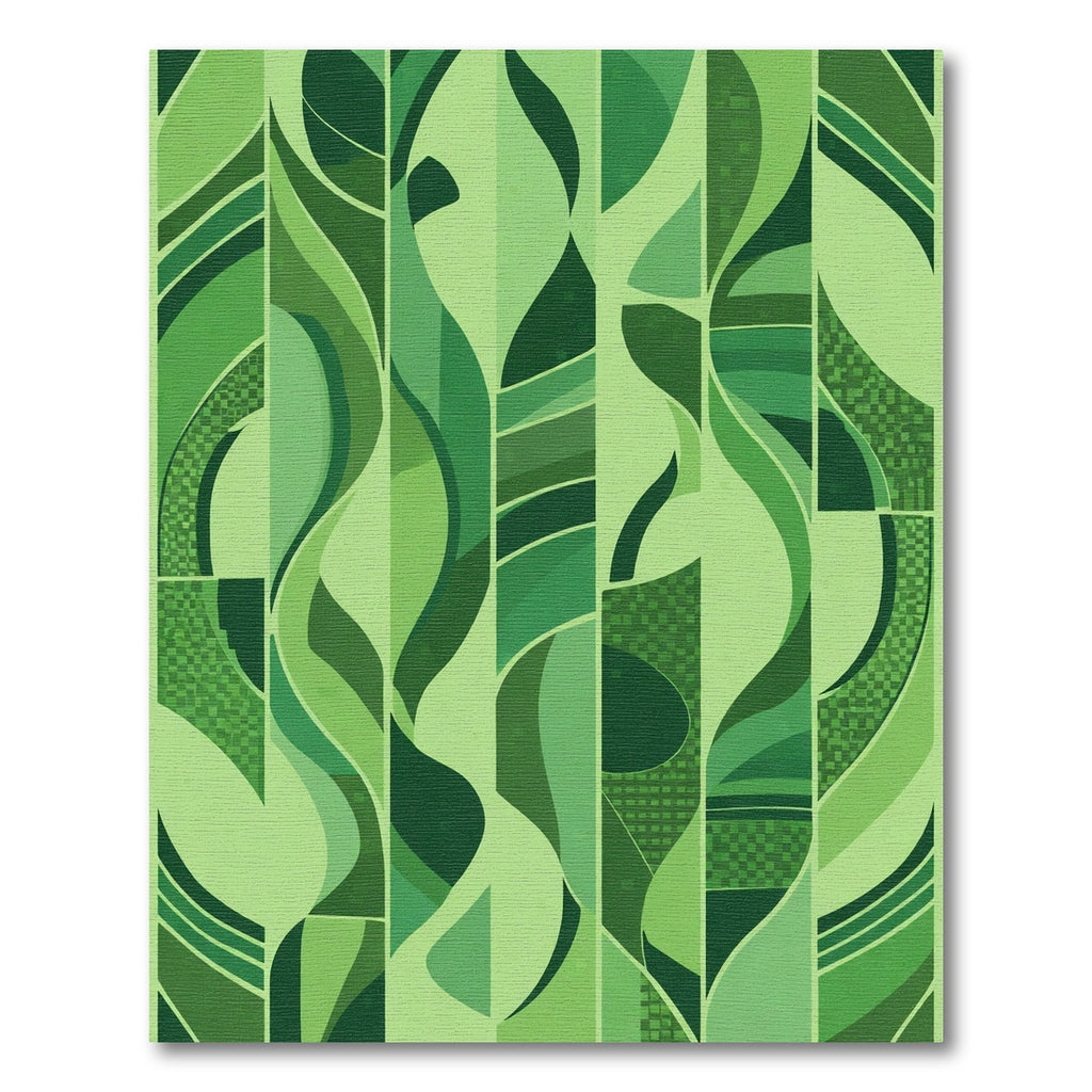 Verdant Abstract Organic Stripe Rug