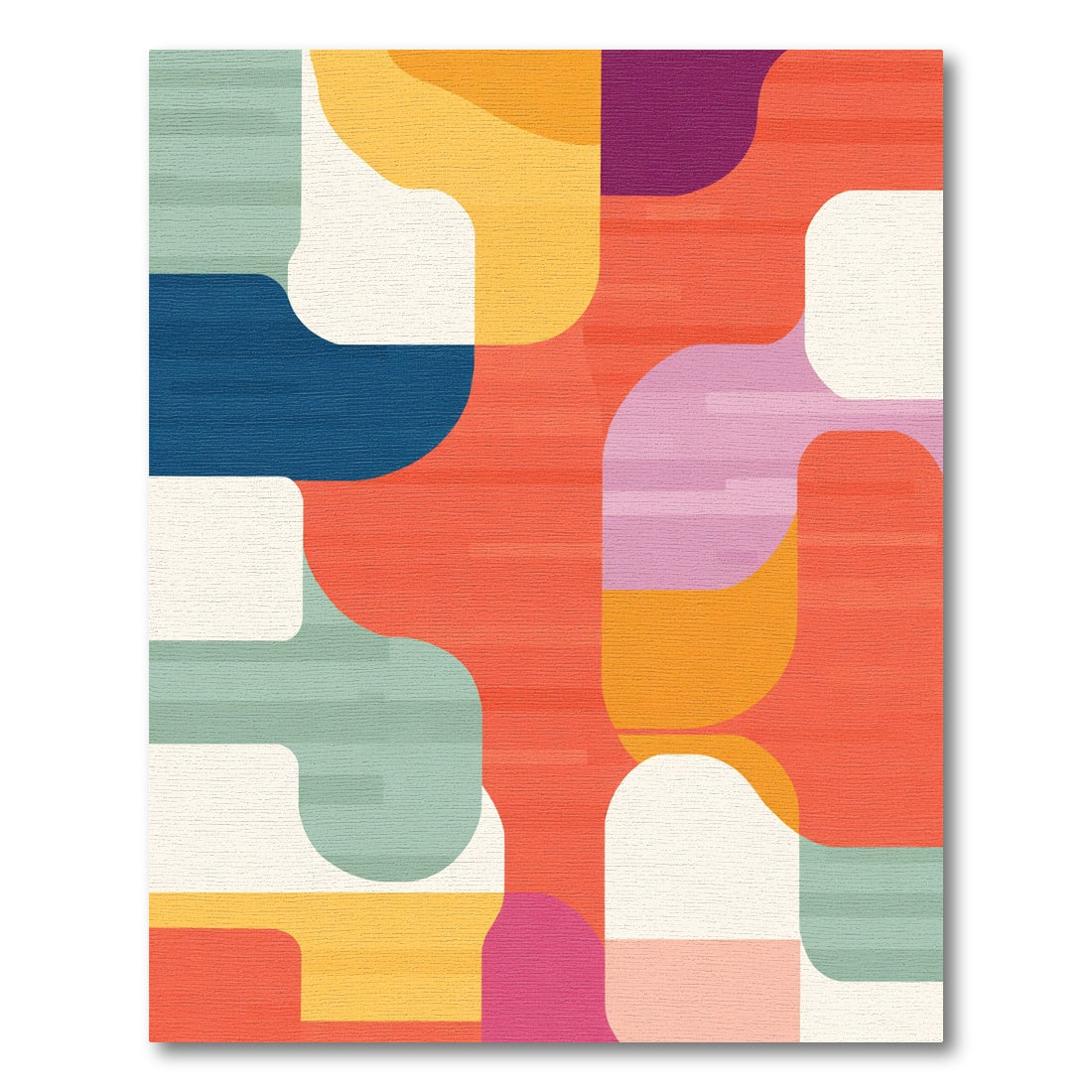 Modern Abstract Organic Shape Rug