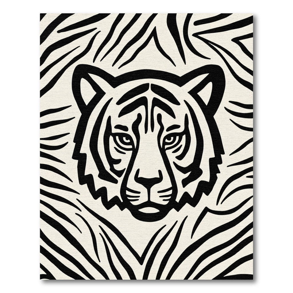 Bold Black Tiger Stripes Rug