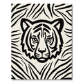 Bold Black Tiger Stripes Rug