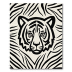 Bold Black Tiger Stripes Rug
