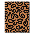 Bold Black Swirl Terracotta Rug