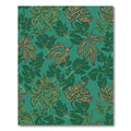 Teal Lush Foliage Branch Illustration Rug