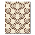 Brown Cream Repeating Medallion Rug