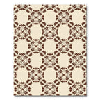 Brown Cream Repeating Medallion Rug