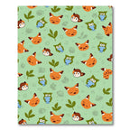 Whimsical Orange Fox Owl Forest Rug